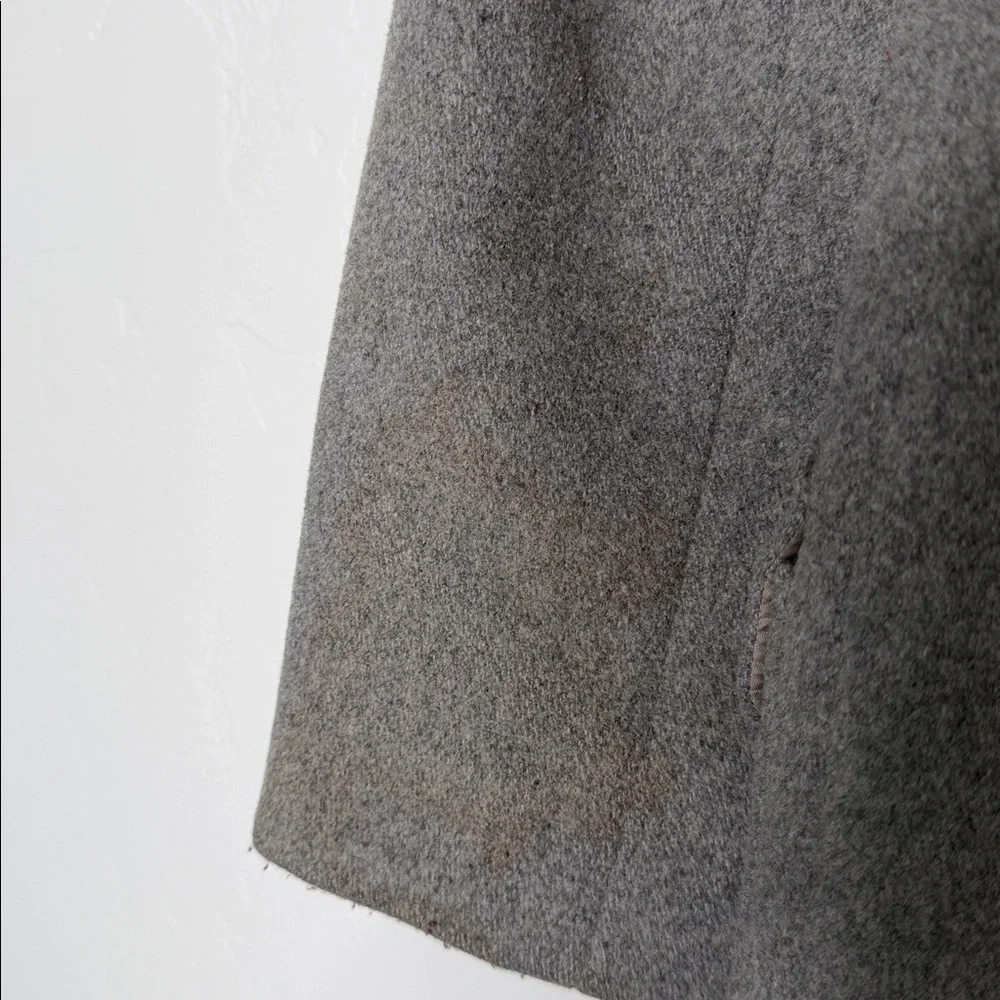 J.Crew Gray Wool Blend Pea Coat Zip Front Jacket Women's XS Minimalist Winter - Picture 4 of 9